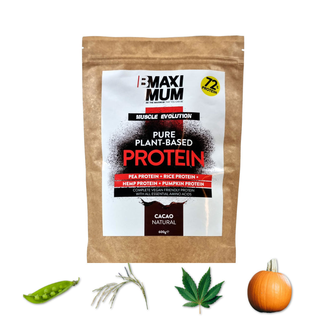 Muscle Evolution Pure Proteina Vegetale - Sapore Naturale di Cacao - 600g