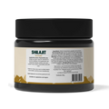 Shilajit jar with label on a white background