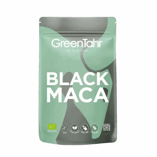 GreenTahr Black Maca package on a white background
