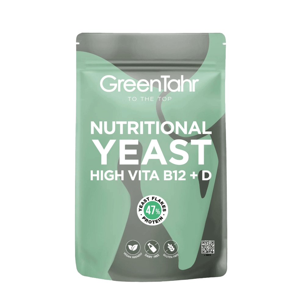 GreenTahr nutritional yeast package on a white background