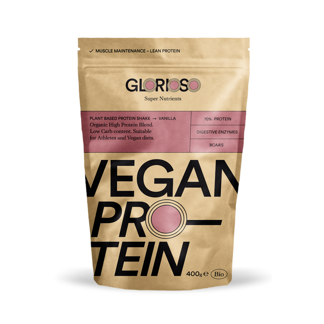 Bio-veganes Proteinpulver mit Quinoa – Vanillegeschmack – 400 g