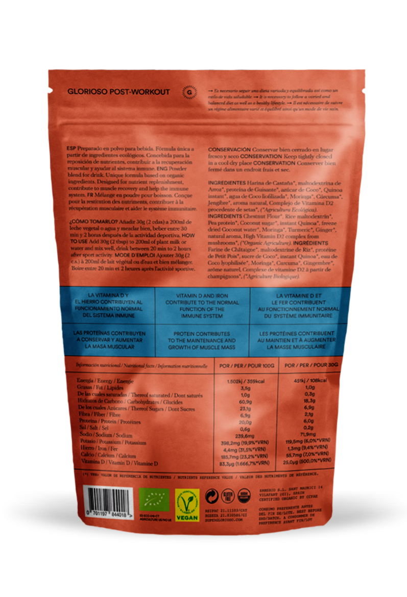 Organic Vegan Post Workout / Recovery - 390g