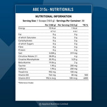 Load image into Gallery viewer, ABE - ALL BLACK EVERYTHING - Pre Workout from Applied Nutrition - 315g
